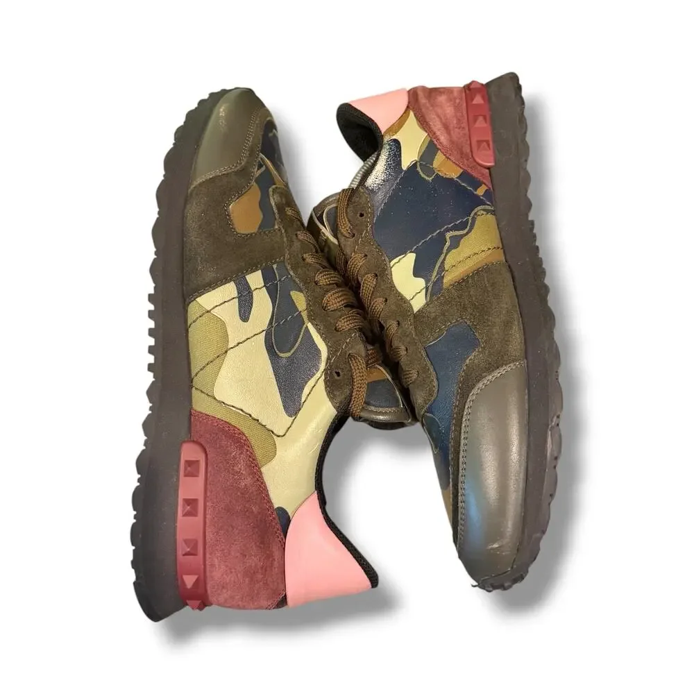 Valentino Garavani Rockrunner Sneakers ‘Olive Camo’ | Size 44(11US)